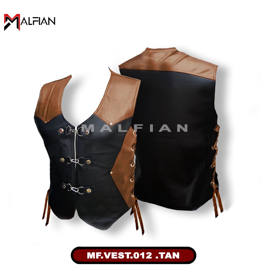 Versatile Have Synthetic Leather ROMPI COWBOY VEST STYLE BIKERS MF.VEST.01 - Image 2
