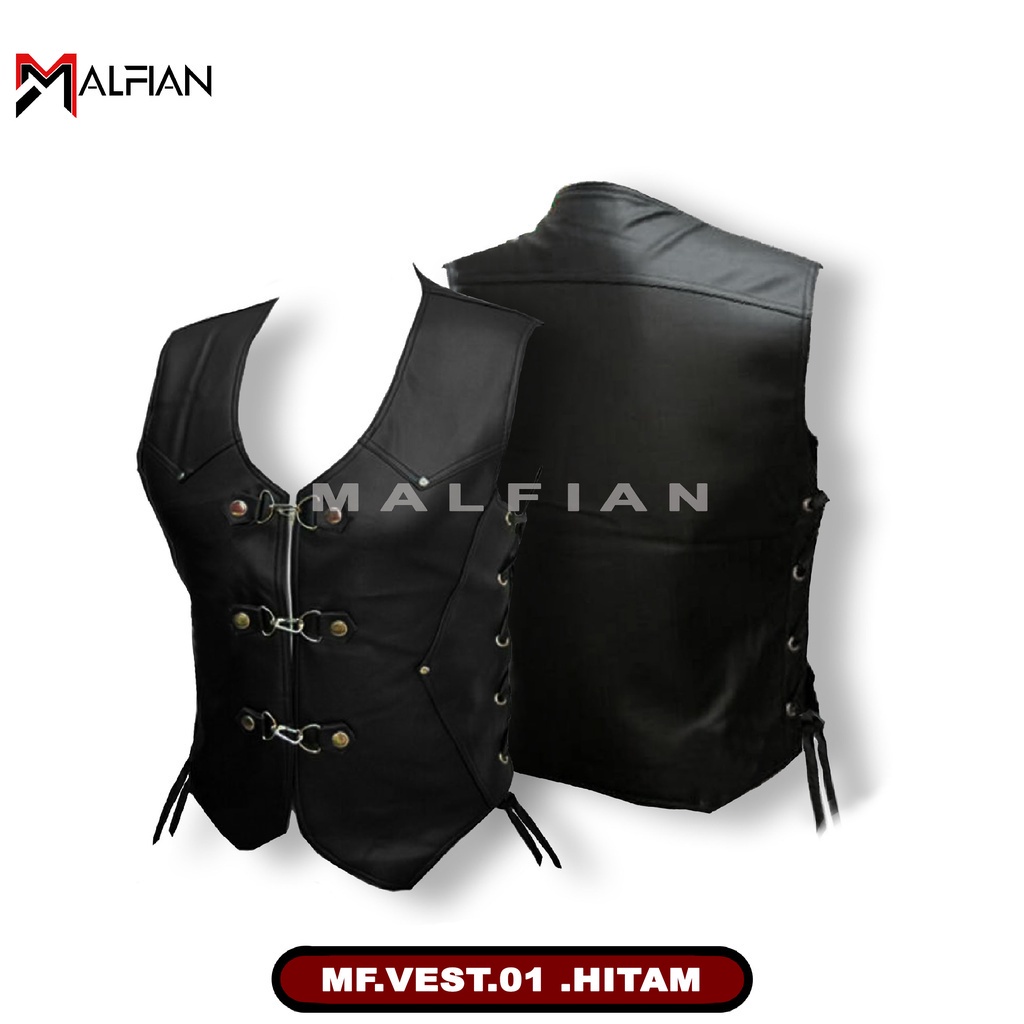 Versatile Have Synthetic Leather ROMPI COWBOY VEST STYLE BIKERS MF.VEST.01 - Image 5