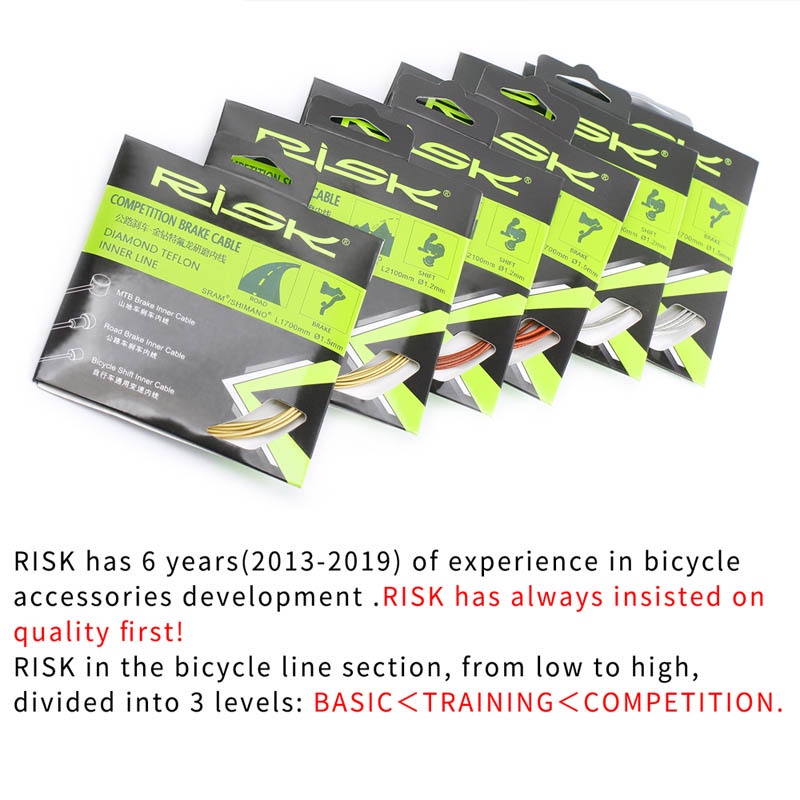 Premium Purpose RISK Bicycle Stainless Steel Grinding Inner Line MTB/Road Bike Coated Shifting Brake Cable Front Rear D - Image 4