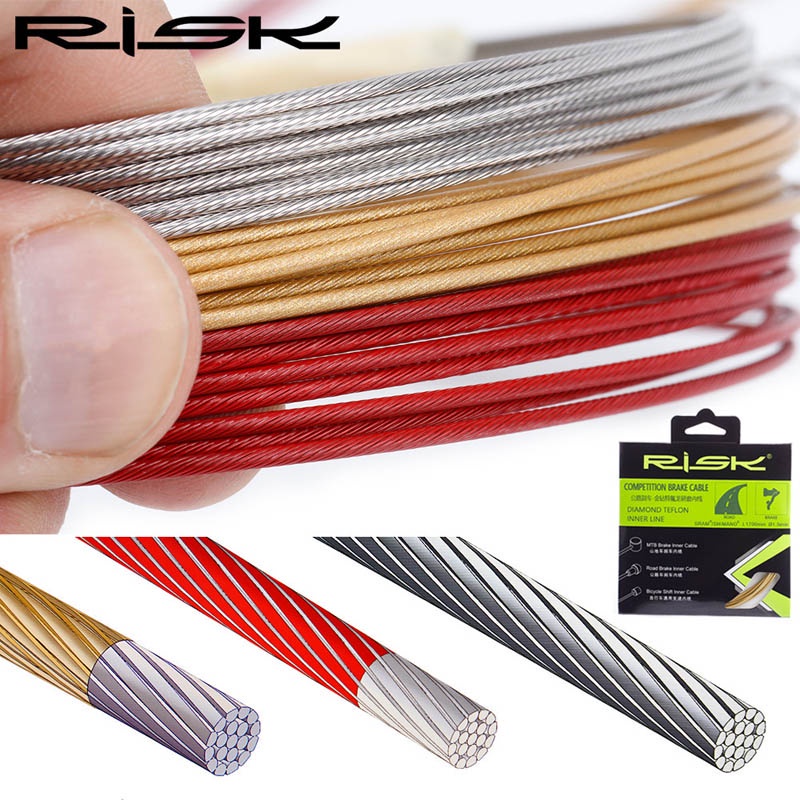 Premium Purpose RISK Bicycle Stainless Steel Grinding Inner Line MTB/Road Bike Coated Shifting Brake Cable Front Rear D - Image 5