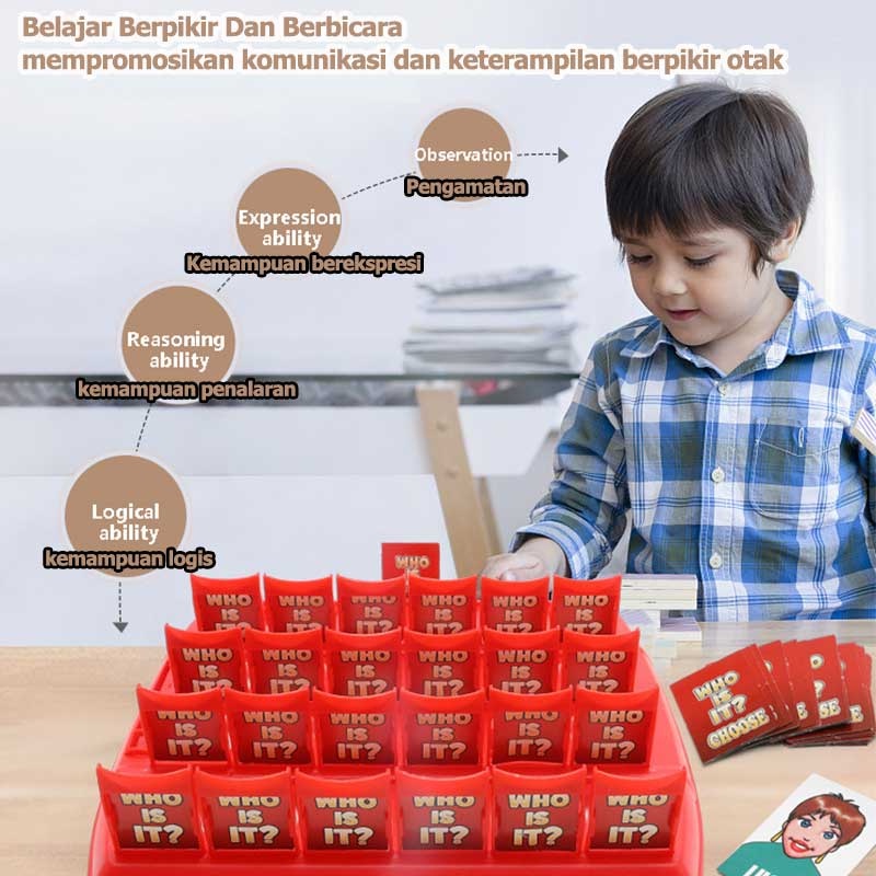 Versatile Durable Guess Who Is It ? Classic BoardGame Funny Family Guessing Games Kids Children Toy Gift 猜人物益... - Image 4