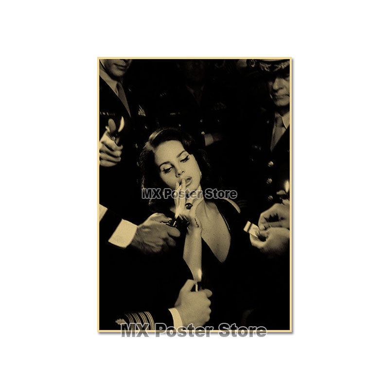 Durable Versatile Lana Del Rey Singer Kraft Paper Poster Vintage Born Die Ultraviolence Posters Wall Art Painting Roo... - Image 4