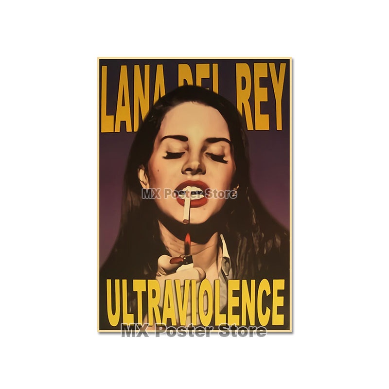 Durable Versatile Lana Del Rey Singer Kraft Paper Poster Vintage Born Die Ultraviolence Posters Wall Art Painting Roo... - Image 5