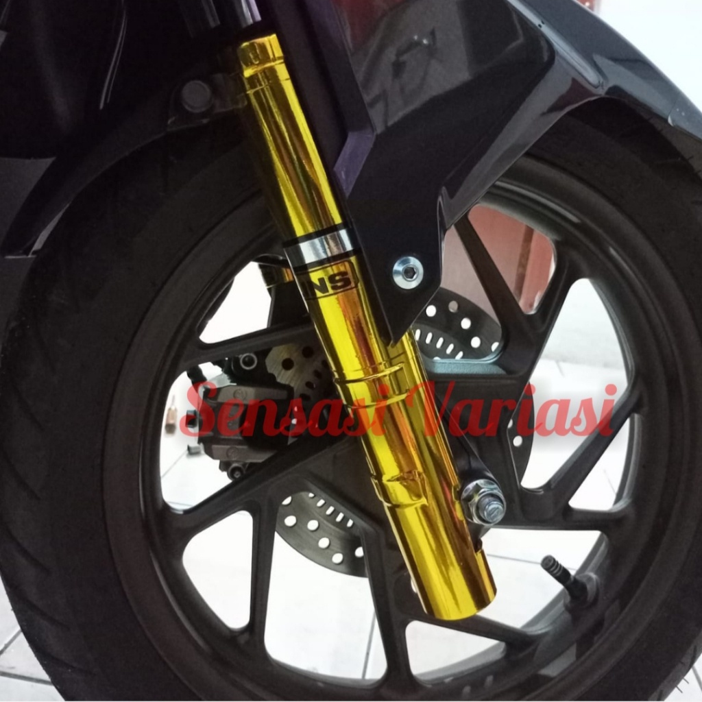 Multi Essential Honda Vario 160 ABS/CBS Motorcycle Front shock Cover GOLD - Image 3