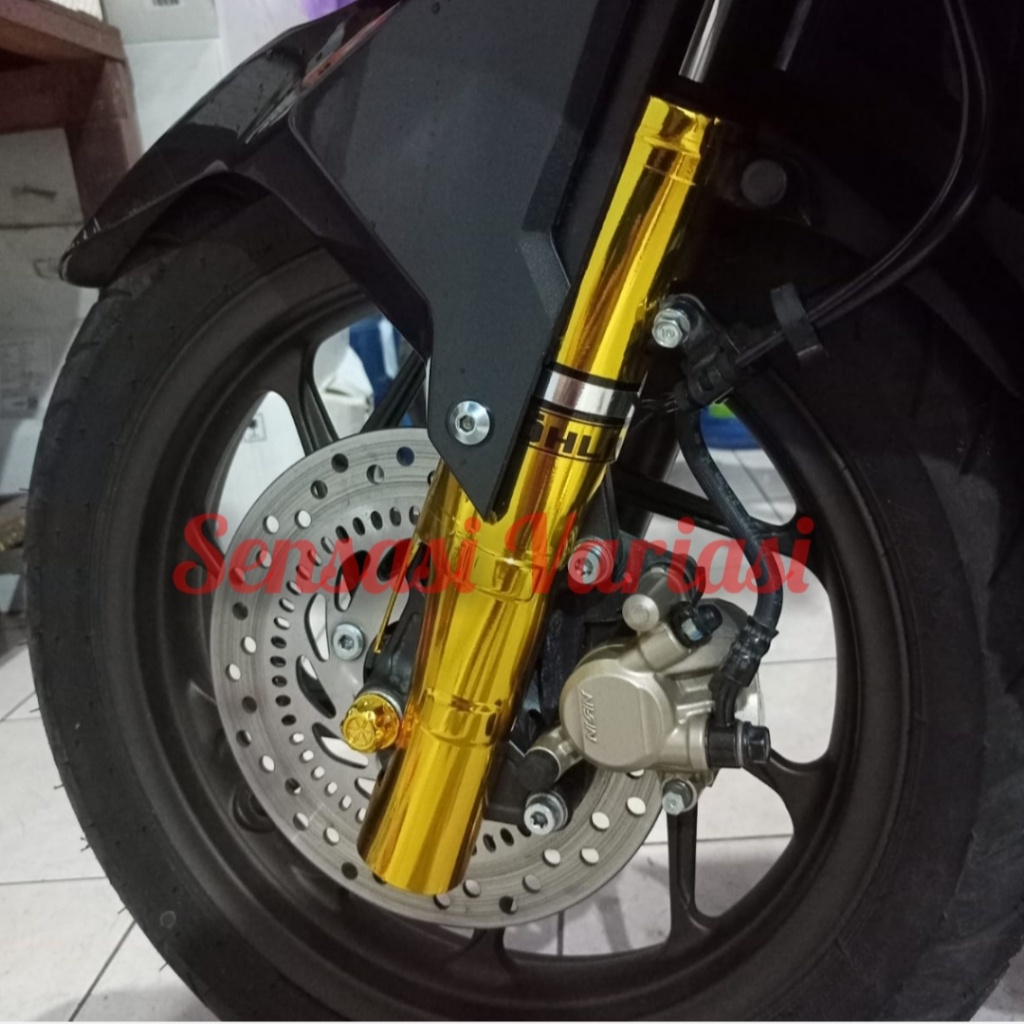 Multi Essential Honda Vario 160 ABS/CBS Motorcycle Front shock Cover GOLD - Image 4
