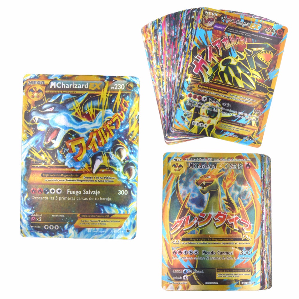 Multi Quality 100PCS English Language Version Pokemon Cards Children Game Gift Boy Card Collection Vmax Gx 100 Tag Te... - Image 2