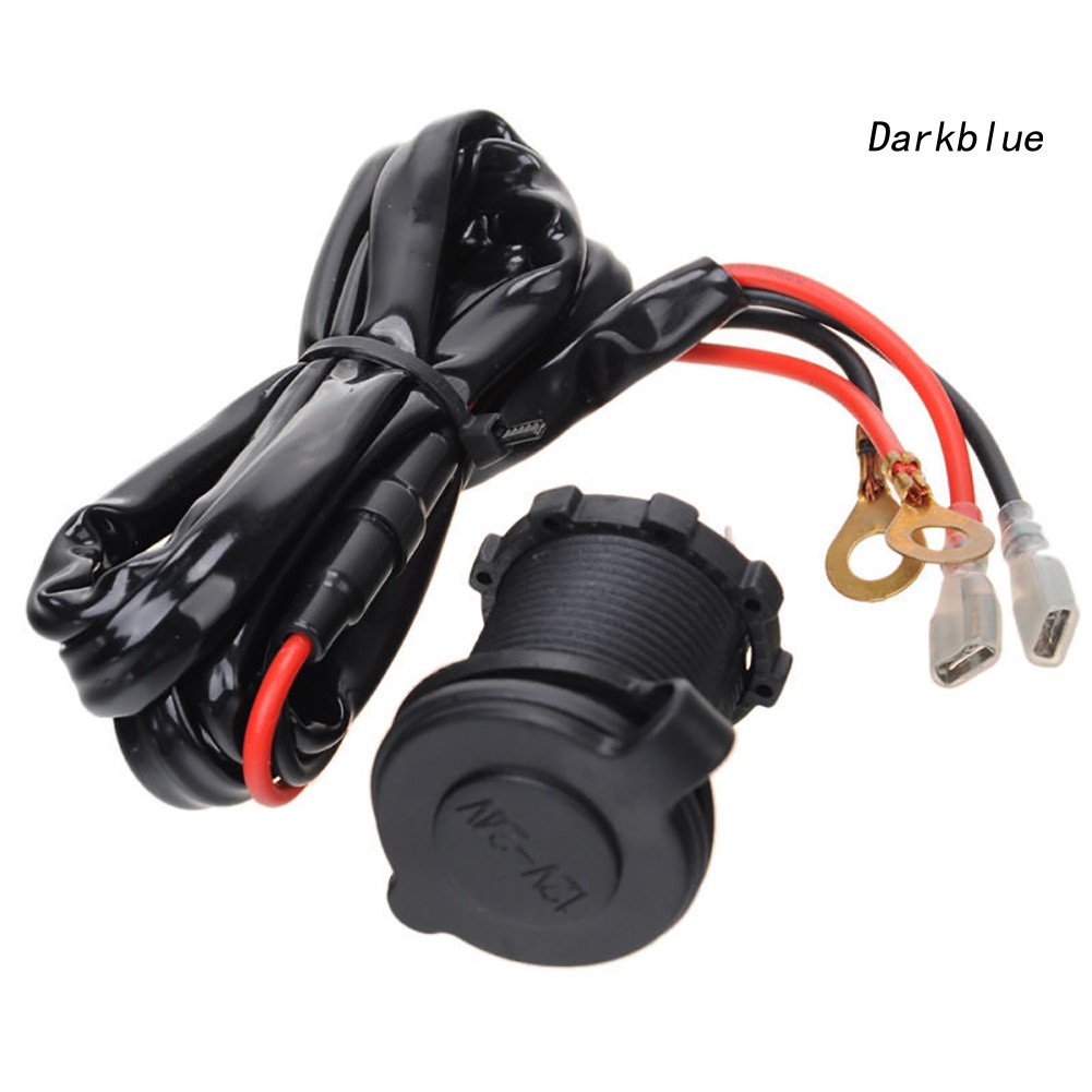 DK-C Waterproof Motorbike Motorcycle Car  Lighter Socket Power Outlet 12V-24V