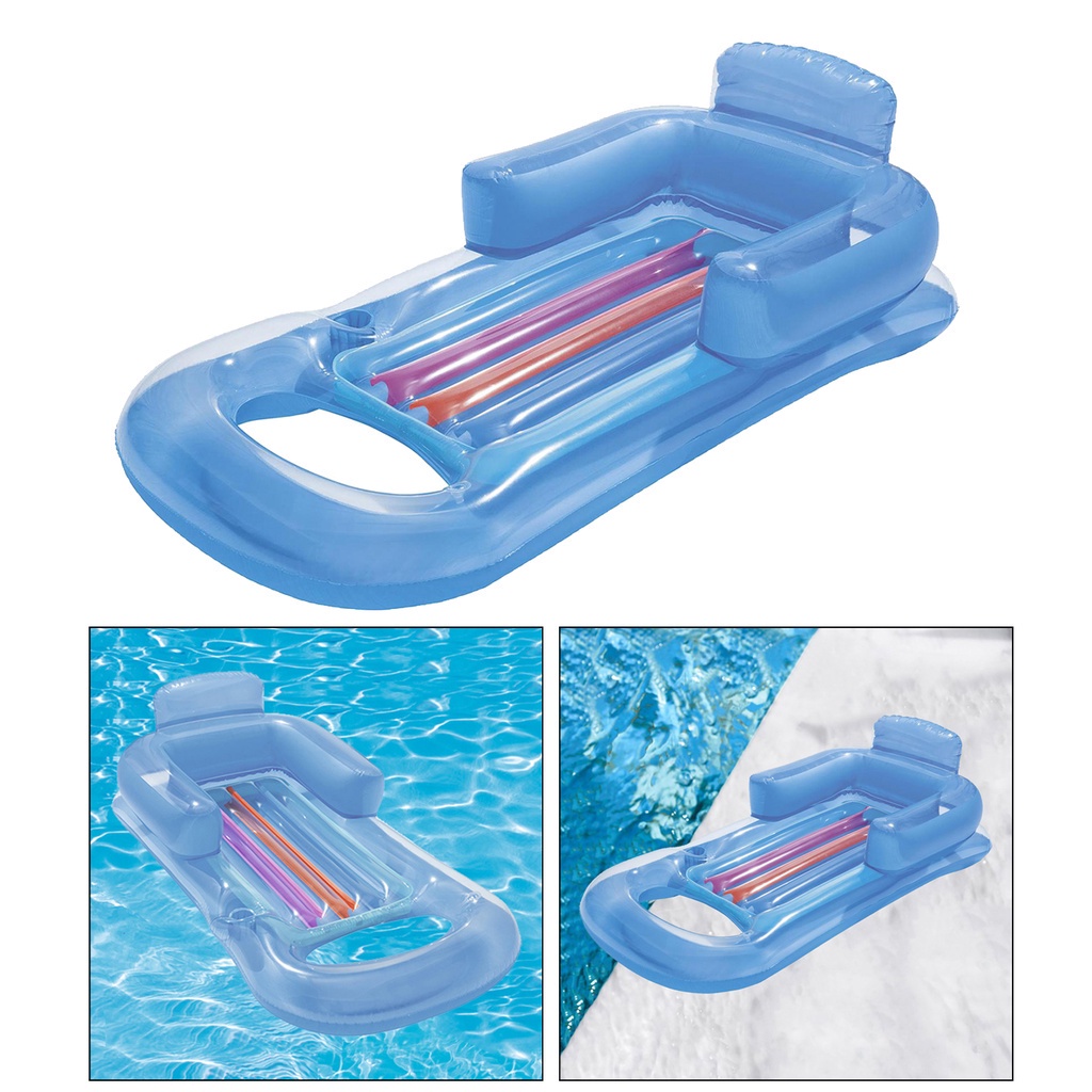 Durable Premium Water Chair Inflatable Swimming Pool Float Lounge Comfortable Pools Armrest Lounger Bed Hammock Vaca ... - Image 2