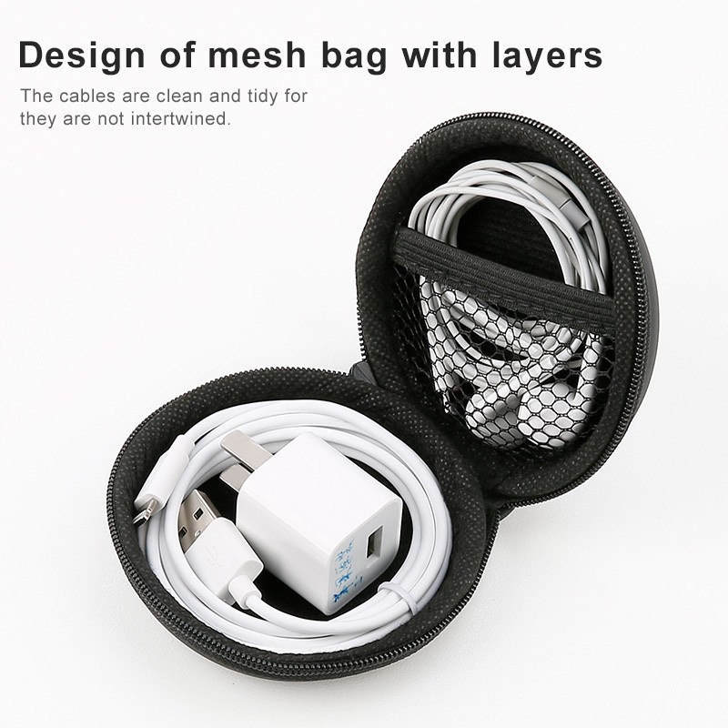 Chic Trendy Baseus Earphone Portable Storage Bag Cable Charger Accessory Style - Image 2