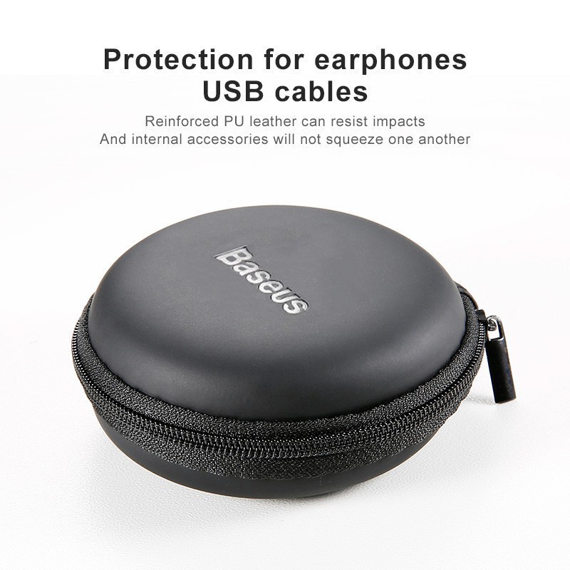 Chic Trendy Baseus Earphone Portable Storage Bag Cable Charger Accessory Style - Image 3
