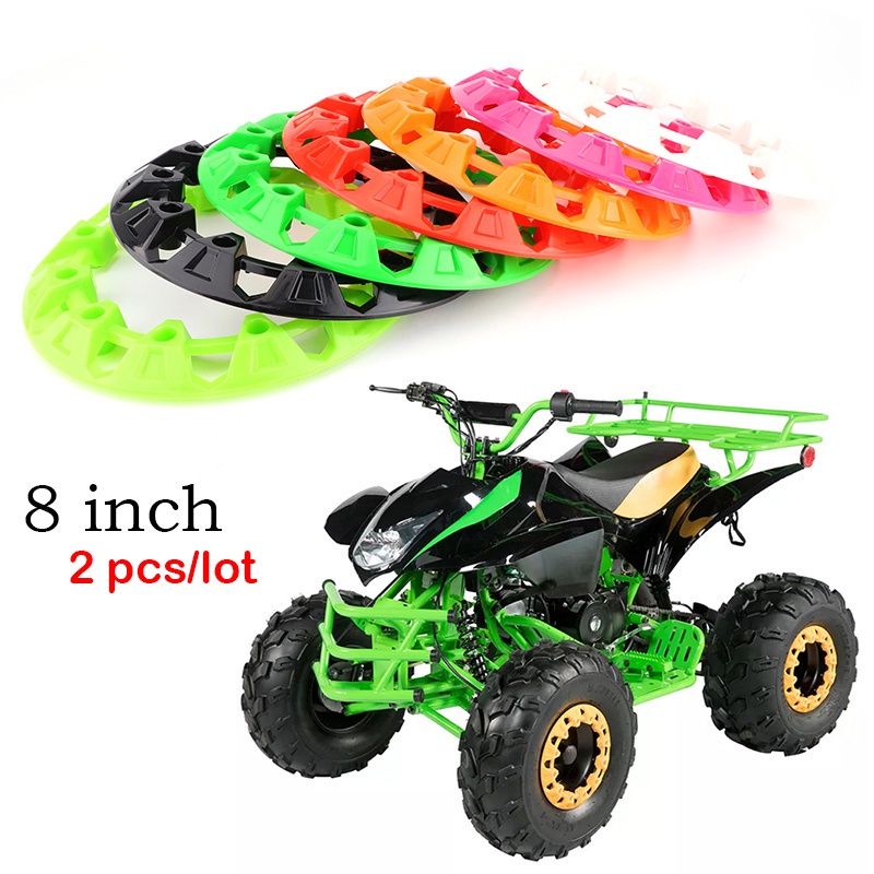 Purpose Have 1 pair/2 pcs 8 inch ATV Wheel Trim Hub Protection Decor Rim Cap Plastic Cover Buggy Quad Bike 8" wheels ... - Image 3