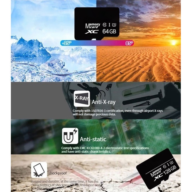 Quality Durable High Speed TF Card IP Camera CCTV Cell Phone flash Memory Micor SD HC /XC Card64GB - Image 4