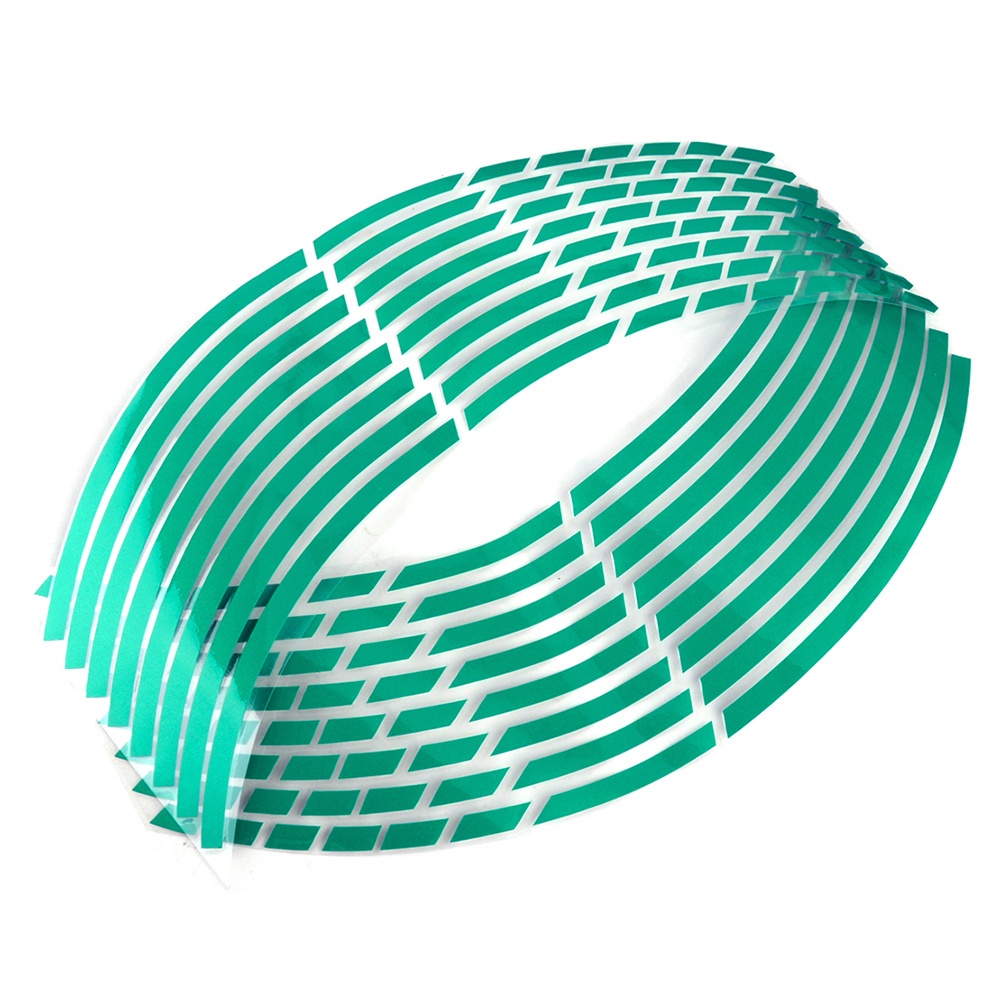 Essential Have 16Pcs Motorcycle Car Wheel Rim 16 Reflective Strips 18" Stripe Tape Decal Stickers Durable - Image 4