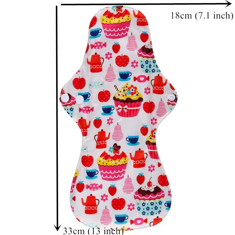 Must Premium 6 Pcs Bamboo Charcoal Reusable & Waterproof Heavy Flow Menstrual Cloth Pads Set Versatile - Image 3