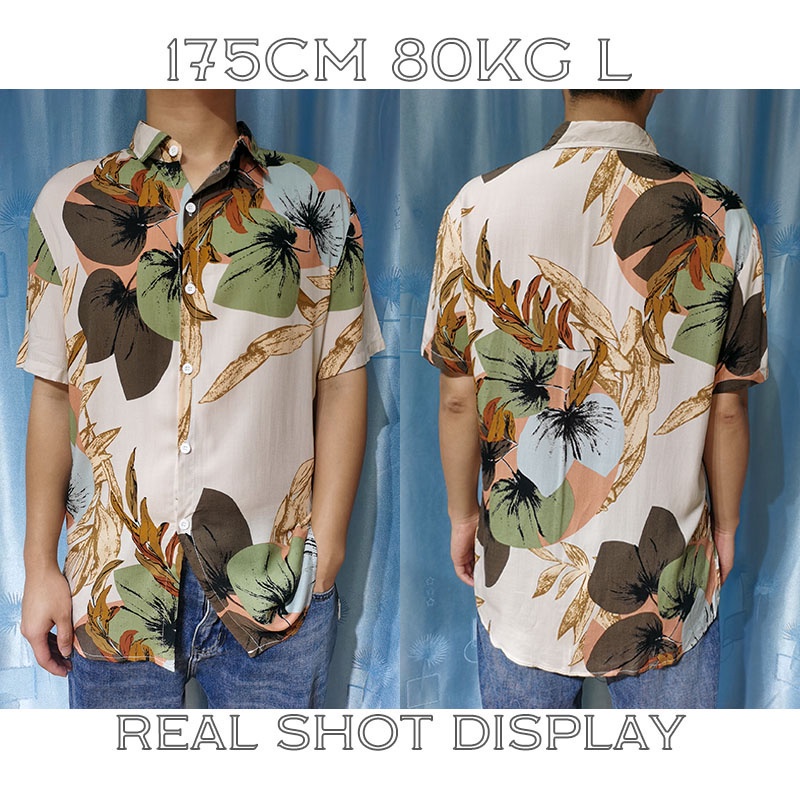 Quality Essential Men's Vintage Fashion Collar Button Up Floral Polo Shirt Summer Casual Loose Short Sleeve Hawaii Pl... - Image 3