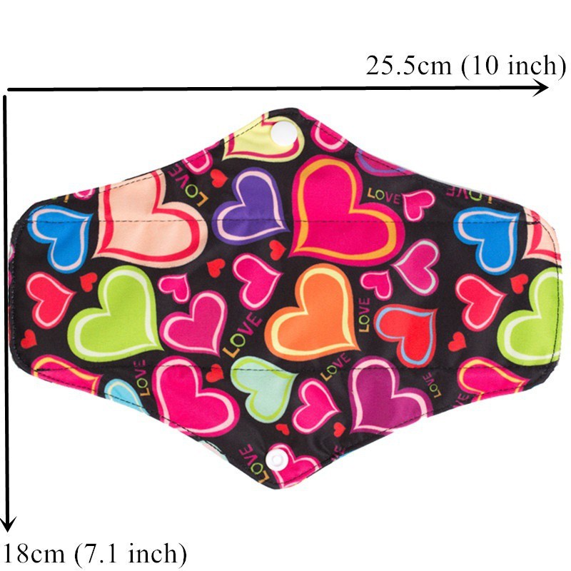 Versatile Reliable 7 Pcs Organic Bamboo Regular Flow Cloth Menstrual Sanitary Pads Waterproof - Image 2