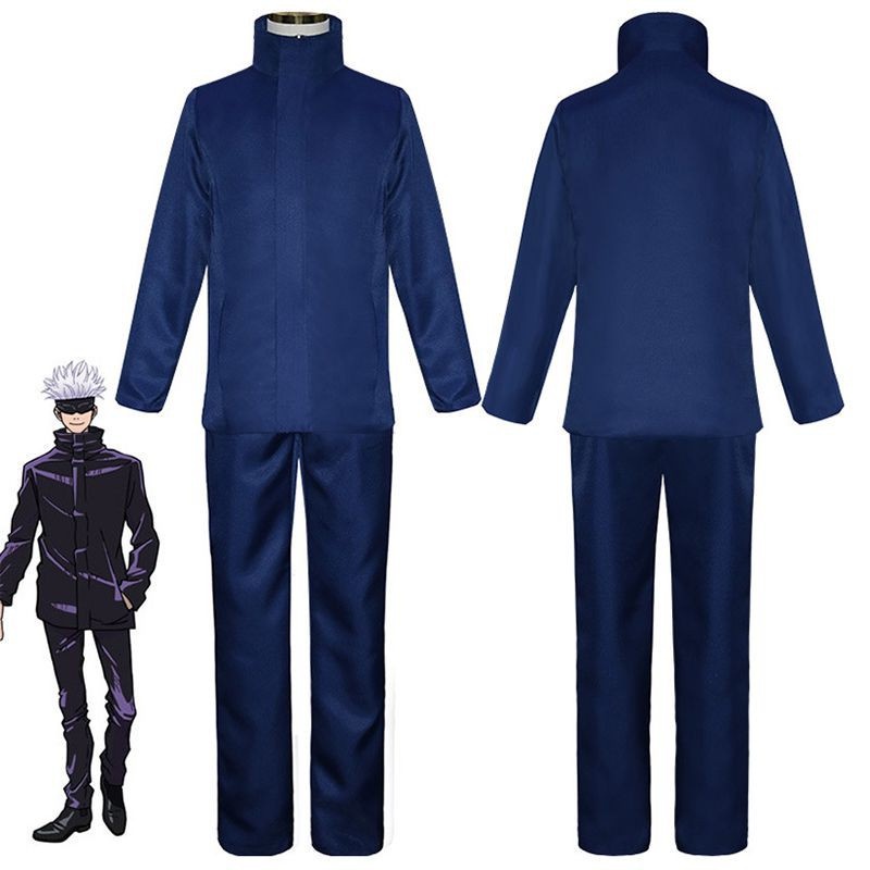 Versatile Purpose Anime Jujutsu Kaisen Gojo Satoru Cosplay Costume Wig Men School Uniform Suit Outfit set Reliable - Image 5