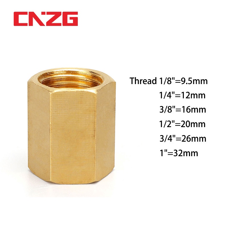 Quality Must Brass Pipe Fitting Copper Hose Hex Coupling Coupler Fast Connetor Female Thread 1/8 1/4 3/8 1/2 3/4 Wate... - Image 4