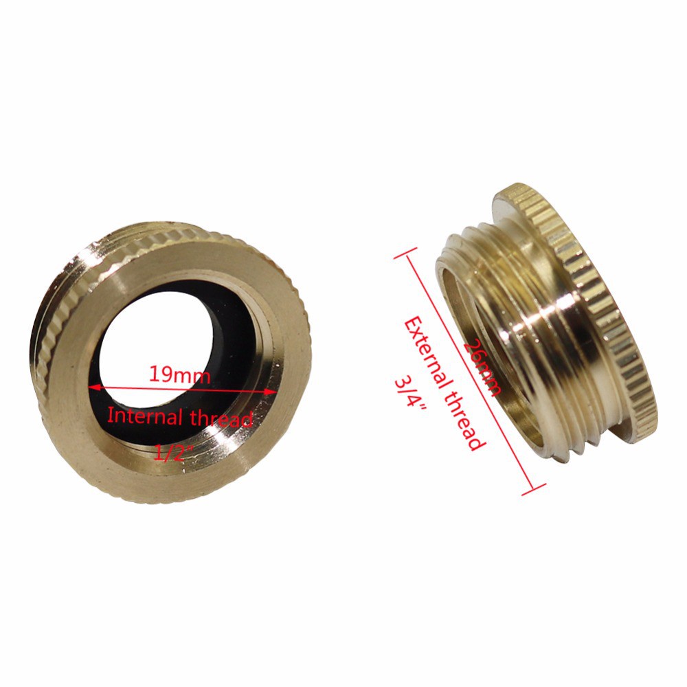 Craft Repair Garden 1/2" 3/4" Male Thread Adapter Brass Car Wash Hose Connector Tool - Image 5