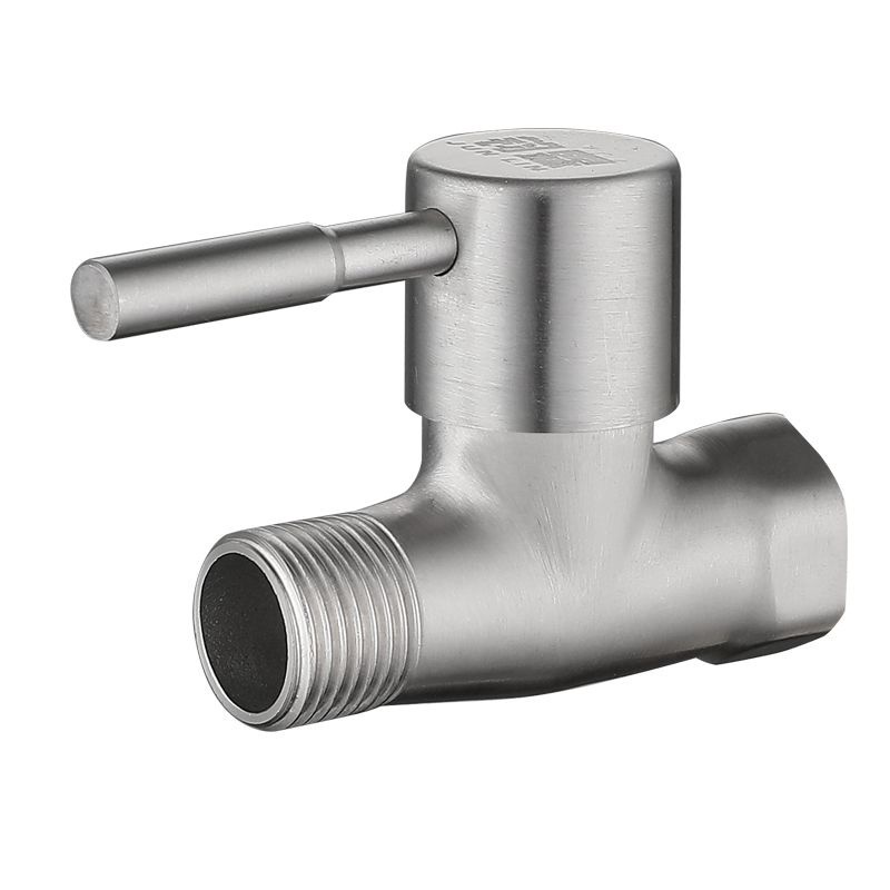 304 Stainless Steel Straight Through Valve 4 Points Divided Tube Double Inner Outer Thread Right Angle DN15 All Copper Q