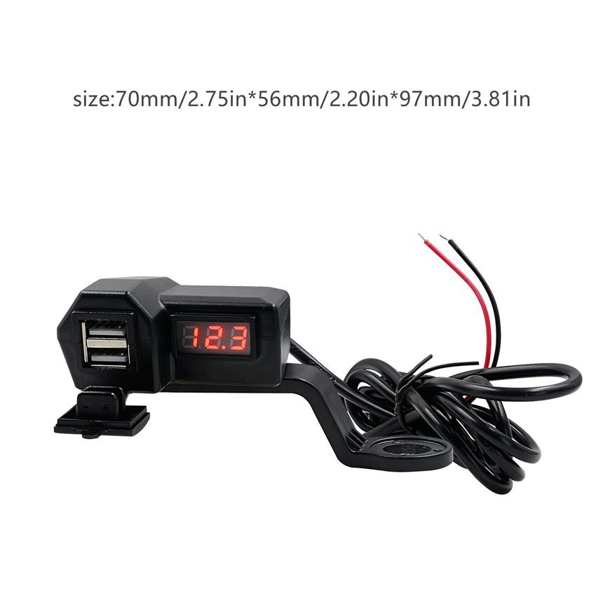 Reliable Quality 12V 5V/3.4A Car Motorcycle Mobile Phone Charger Abs Dual USB Socket Waterproof Handlebar Rearvi Mult... - Image 4