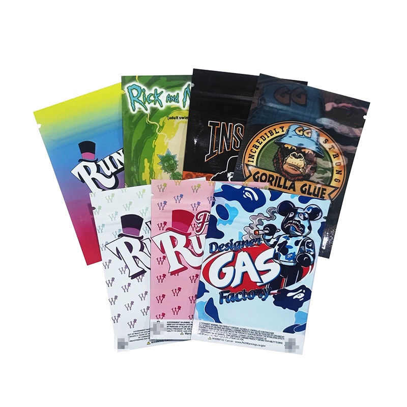 Style Accessory 100pcs Mylar Bags1g CBD Bag Candy Smellproof Touch Film Ziplock Packaging Self Seal Waterproof Zipper - Image 4