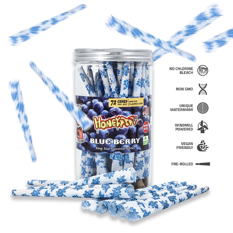 Versatile Premium Rolling Papers King Size 110mm Pre Rolled Cones Tips Fruit Flavored 72 Pack Horn Tube Roll Box Clga... - Image 4