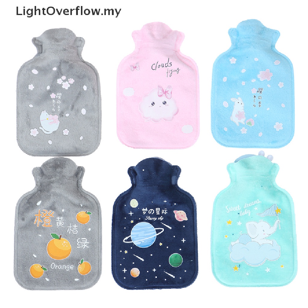 Portable Travel Hot Water Bottle Rubber Bag Cute Cartoon Warm Relaxing Safe Heat Cold Large Casual Accessory - Image 2