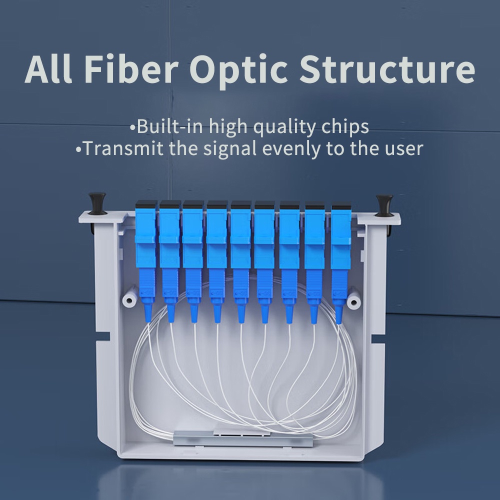 Purpose Must FTTH PLC 1x8 Optical Fiber Splitter SC/UPC Cassette Box Optic Plug-in Card Type Beam - Image 4