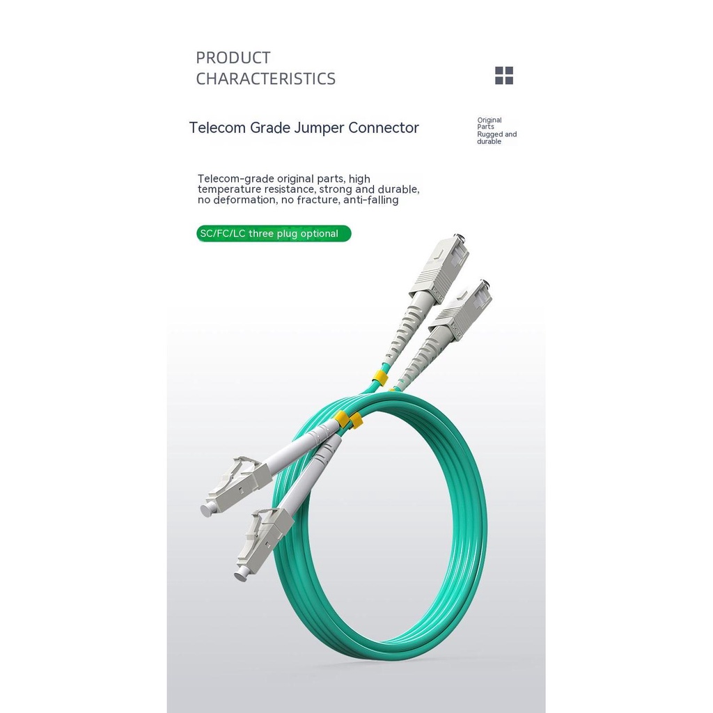 Durable Essential om3 lc-lc multimode fiber optic patch cord high-speed data transfer 3m/5m/10m/15m/30m lc st/fc/sc c... - Image 4