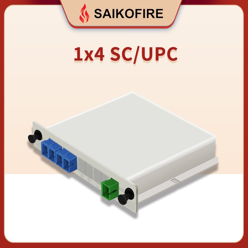 Premium Reliable SC/UPC 1x4 Fiber Optic PLC Splitter FTTH Cassette Box Plug-in Type Beam Durable Multi - Image 4