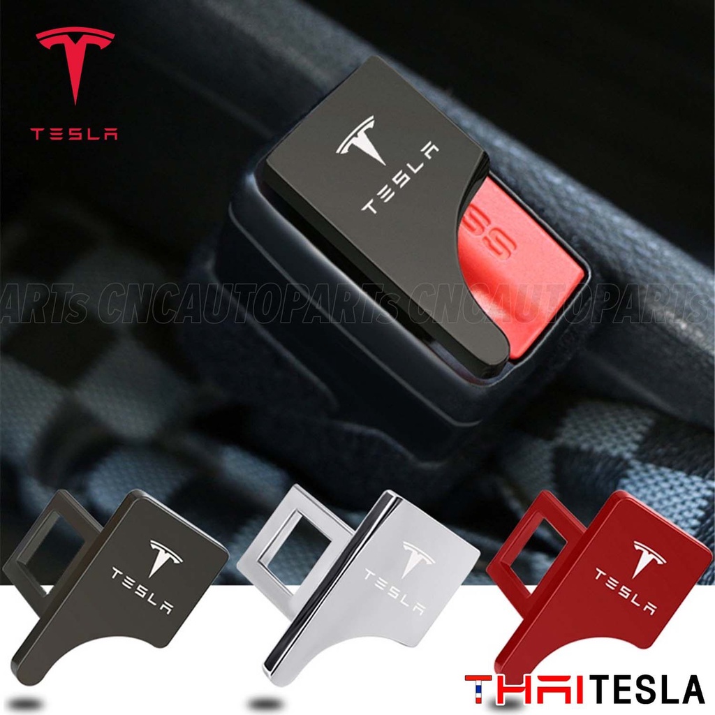 (Express Delivery) Tesla Model 3 Y A Scam Seat Belt Buckle Black Silver Red Plug Cut Off The Warning Sound Bell Safety