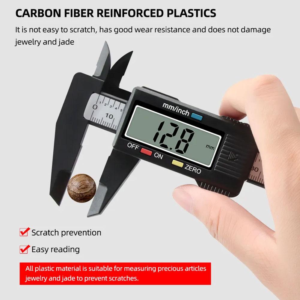 Purpose Must Vernier Calipers 150mm Digital LCD Display Electronic Carbon Fiber Meter Measuring Ruler Gauge Versatile - Image 2