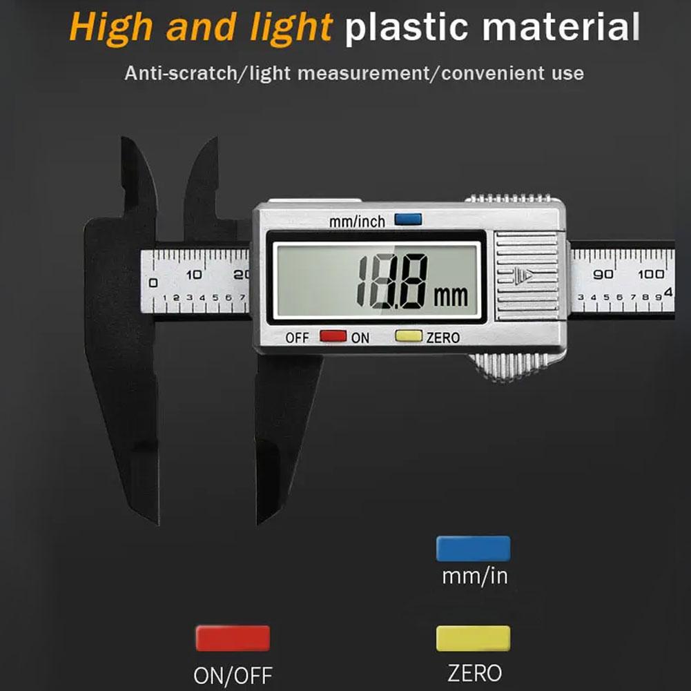 Purpose Must Vernier Calipers 150mm Digital LCD Display Electronic Carbon Fiber Meter Measuring Ruler Gauge Versatile - Image 4