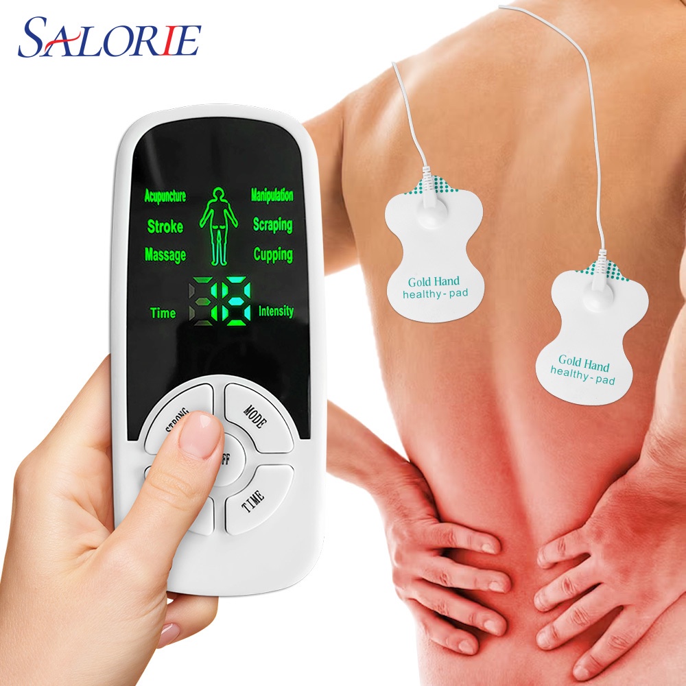 Salorie Digital Therapy Machine Full Body Massager Acupuncture Tens 6 Mode Electric Stimulator Acupuncture Body Massage