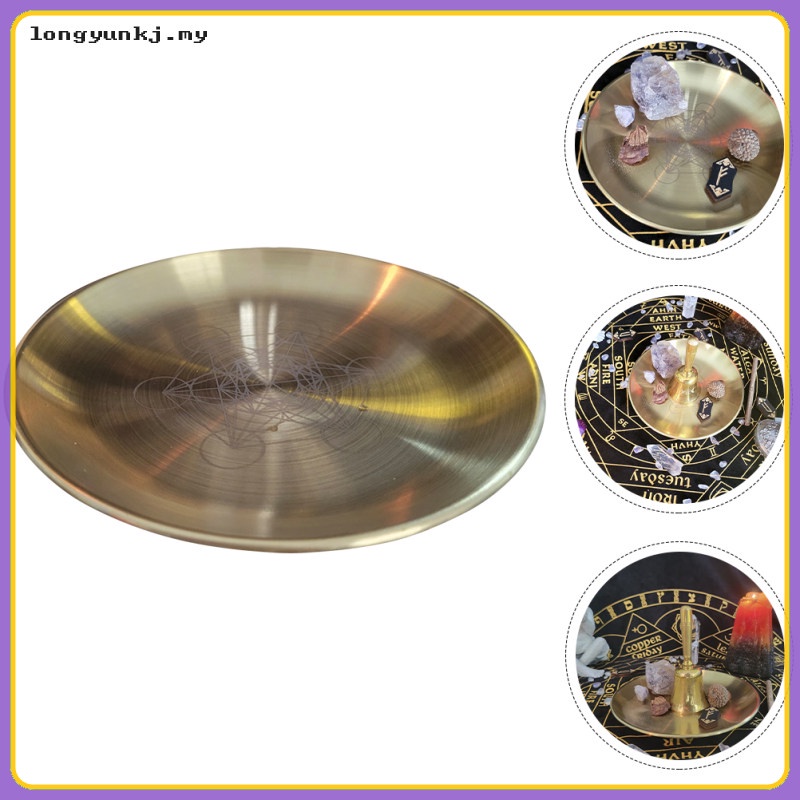 Decorative Round Spiritual Religious Alloy Candle Holders Metal Candle Holders Alloy Art Candle Plates Novel Candleholders longyunkj