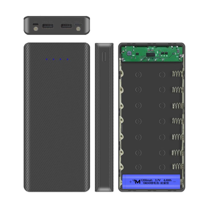 Purpose Premium RR` DIY 8x 18650 Battery Holder Power Bank Box Shell Case USB Charger Cellphone - Image 2