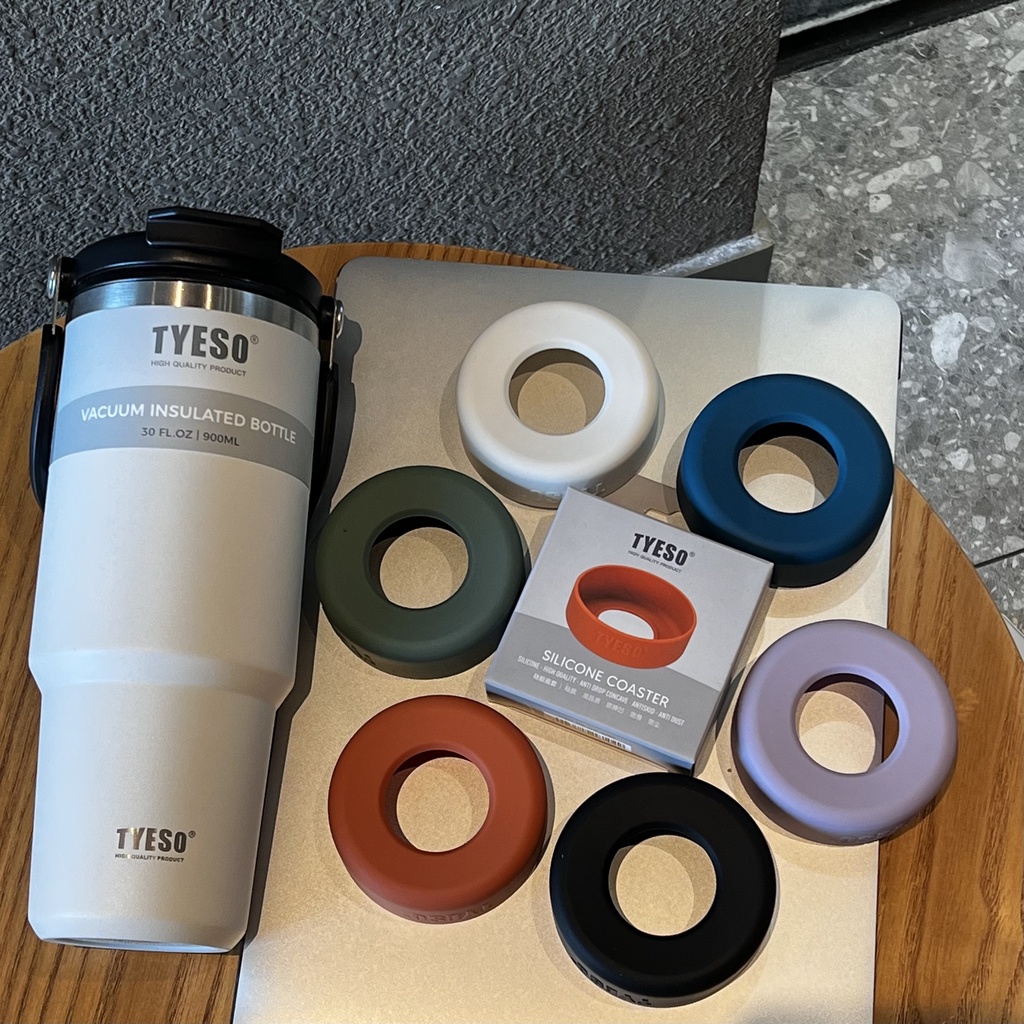 Tyeso Insulation Cup Silicone Cup Cover Tumbler Protective Boot Stainless Steel Sports 30/40oz Base Space Pot Non-slip Pad Silicone Coaster