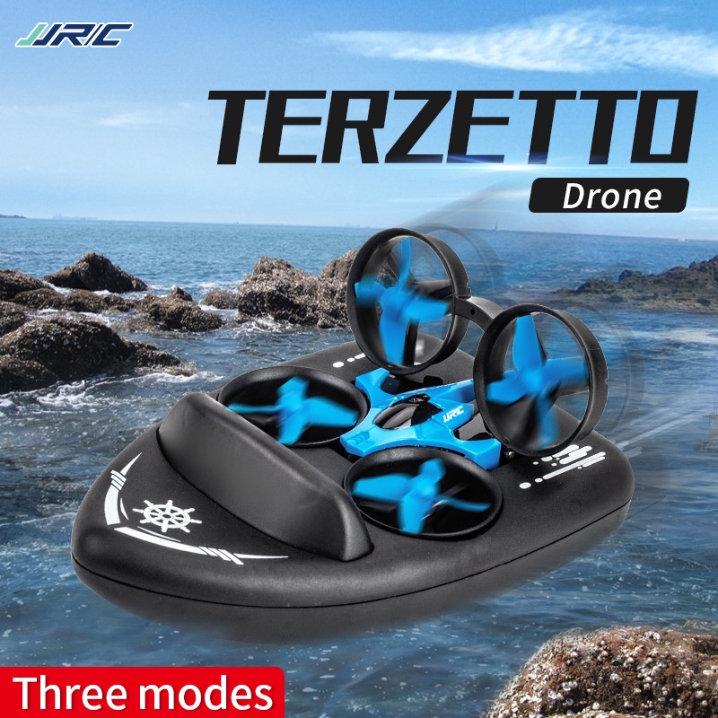 JJRC H36F RC Plane Kapal Terbang Remote Control Sea Land Air Remote Control Airplane Terzetto Drone Children Simulation Hovercraft Quadcopter Helicopter Remote Control