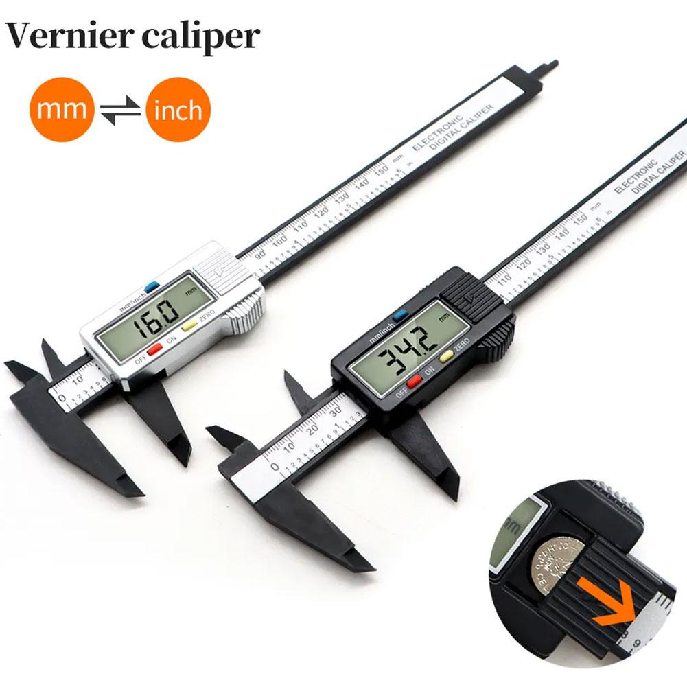 Purpose Must Vernier Calipers 150mm Digital LCD Display Electronic Carbon Fiber Meter Measuring Ruler Gauge Versatile - Image 3