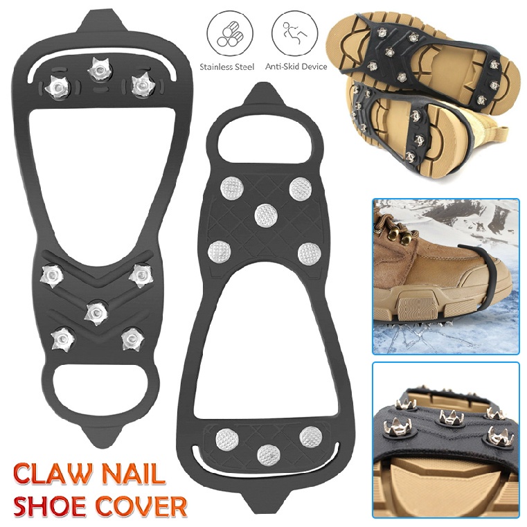 Training Comfort Anti Slip Ice Snow Grips Crampons Cleats 8 Spikes Grippers Studs Shoe Boot Breathable Active - Image 5