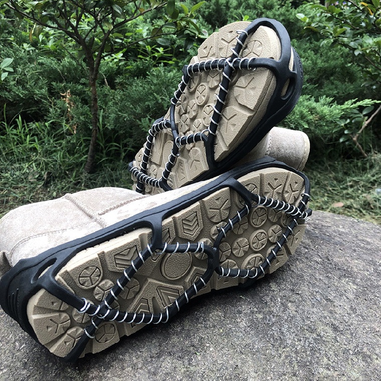 Fitness Athletic Winter Ice Snow Anti Slip Spikes Grippers Crampon Cleats Shoes Boots Chains Gym - Image 4