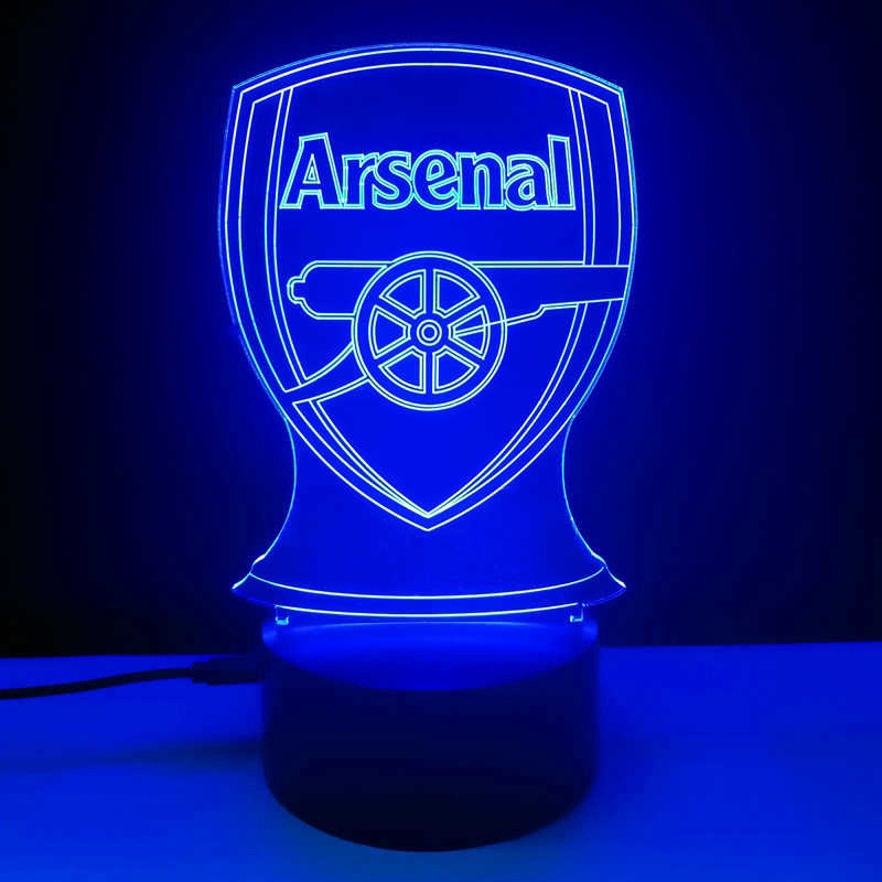 Multi Must New 3D Night Light Real Madrid Liverpool Manchester Lamp 7 Colors Changing USB Lights Gift Football Club - Image 5