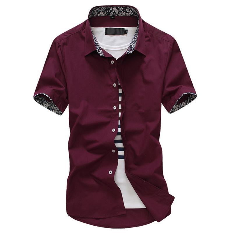 Versatile Essential Fashion Men‘s Short Sleeve Shirts Summer Men’s Beach Hawaiian Shirt Men Casual Button Floral ... - Image 2