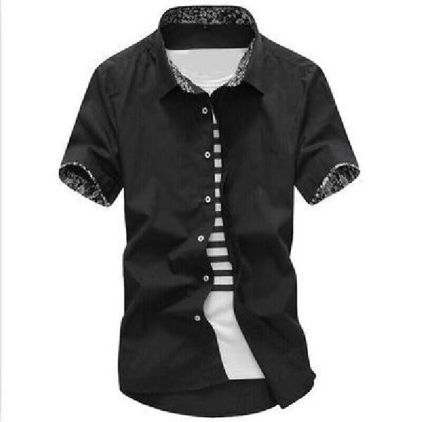 Versatile Essential Fashion Men‘s Short Sleeve Shirts Summer Men’s Beach Hawaiian Shirt Men Casual Button Floral ... - Image 4