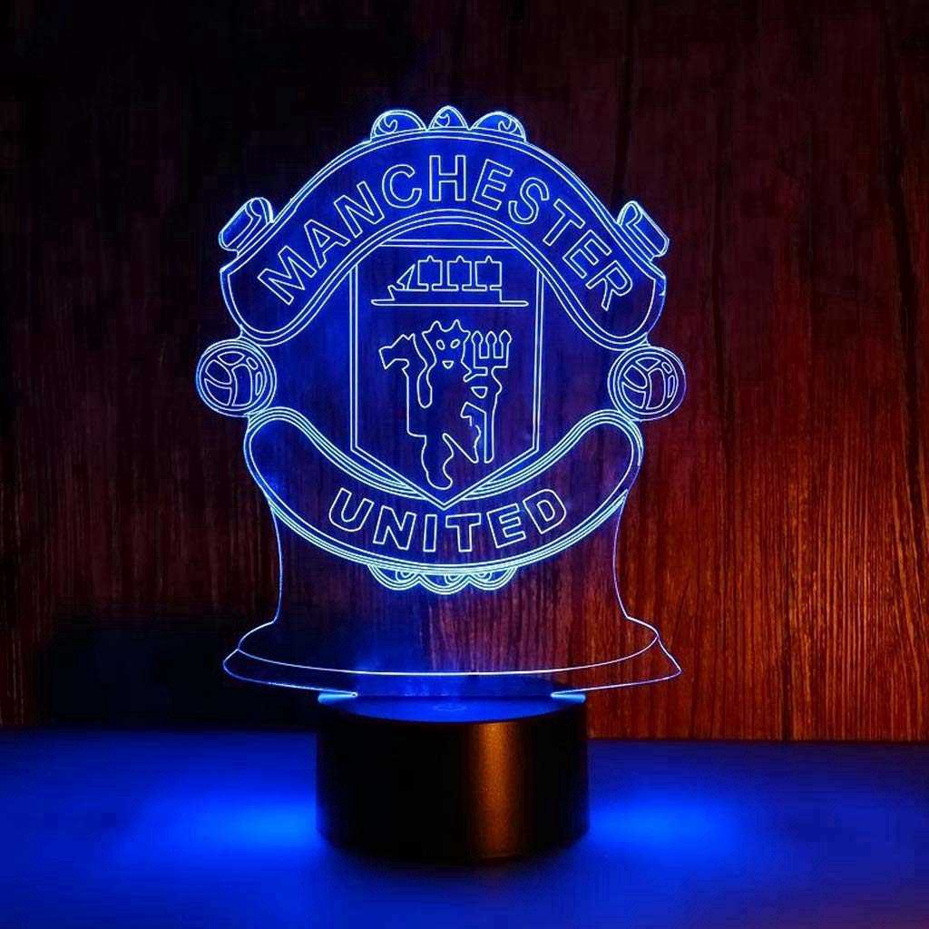 Multi Must New 3D Night Light Real Madrid Liverpool Manchester Lamp 7 Colors Changing USB Lights Gift Football Club - Image 2