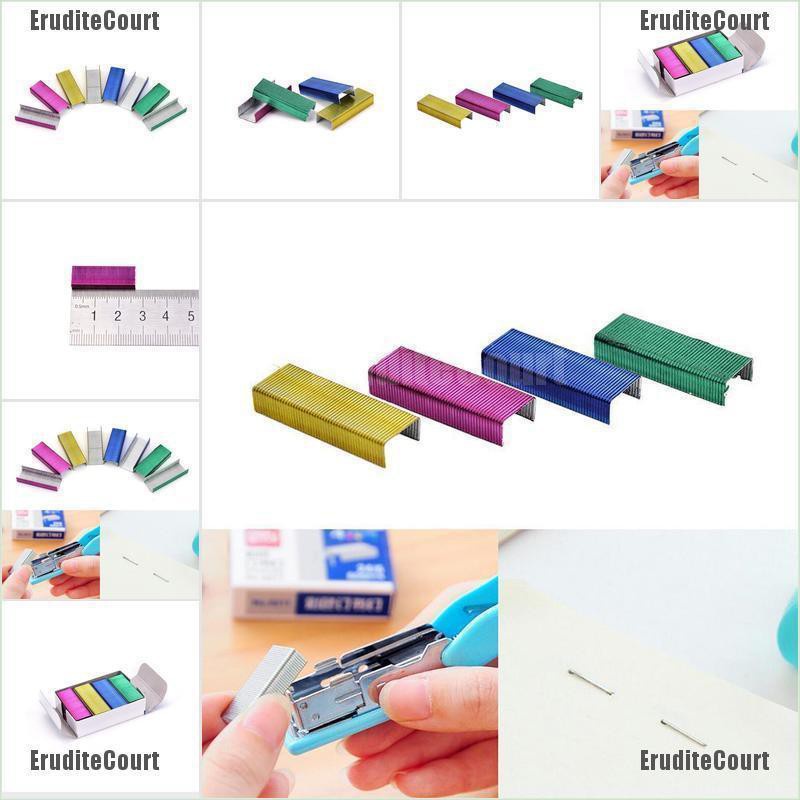 Must Have Low price 1Pack 10mm Creative Colorful Stainless Steel Staples Office Binding Supplies Purpose Multi - Image 2