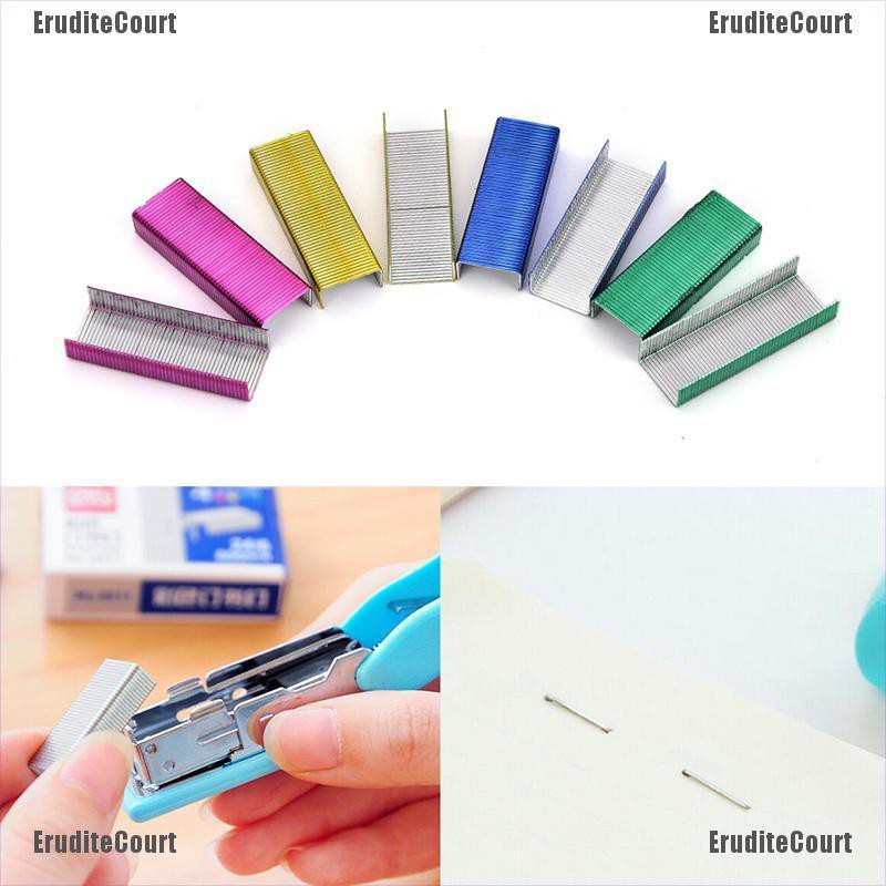 Must Have Low price 1Pack 10mm Creative Colorful Stainless Steel Staples Office Binding Supplies Purpose Multi - Image 5
