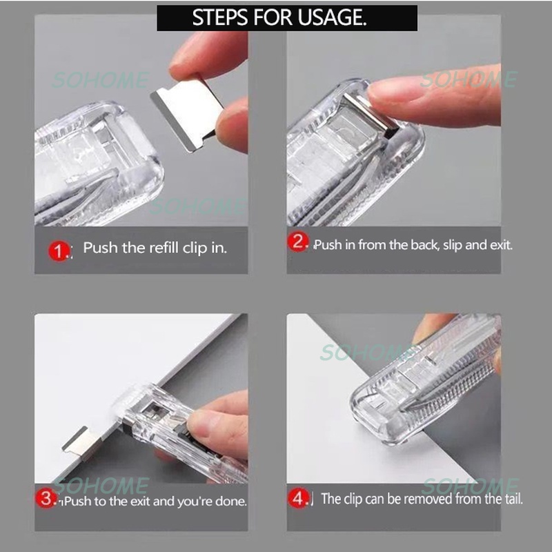 Professional Craft Paper Clipper Refills 40 Sheets Binding Capacity File Document Bind Tools School Office Supplies/S... - Image 3