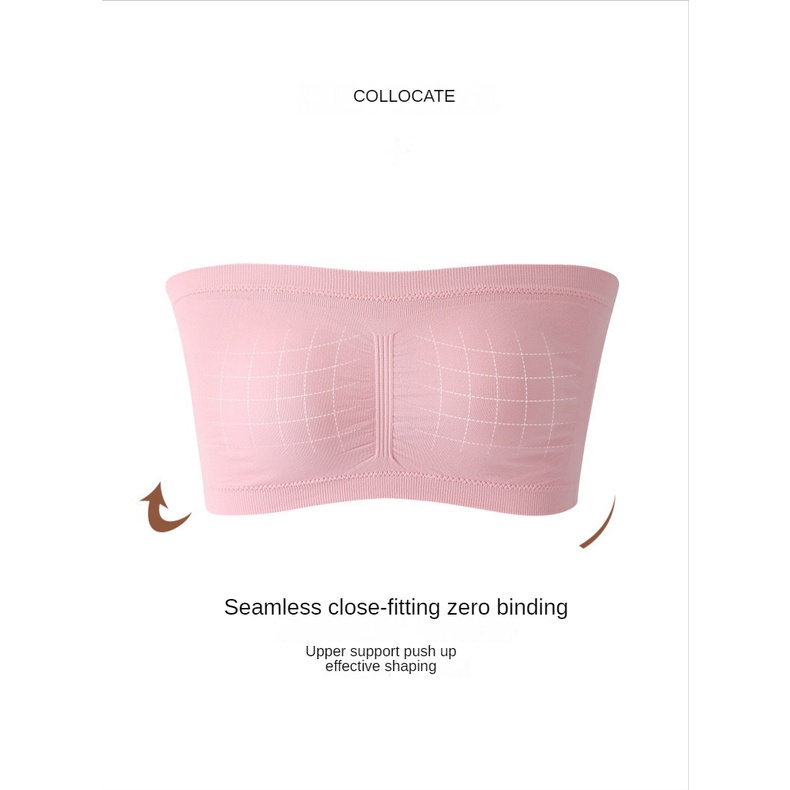 Premium Purpose [] Tube top plus size women 150kg 6XL one word circumference no steel ring sports underwear Must Have - Image 4